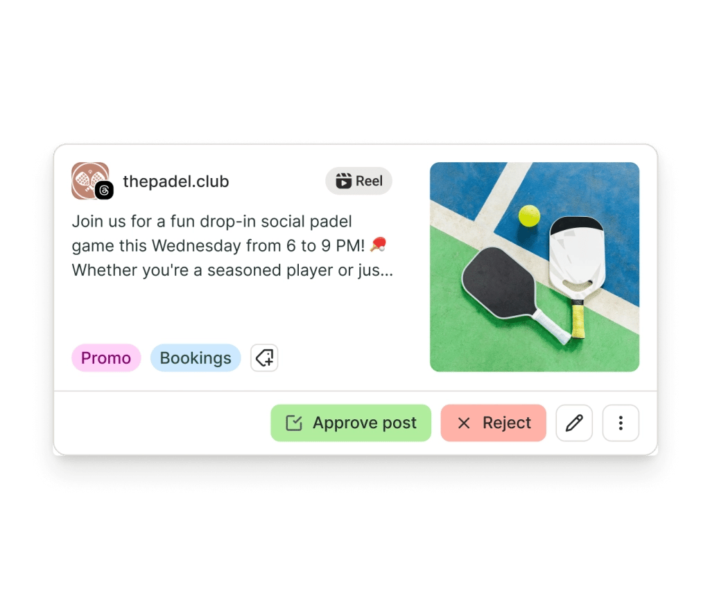 Calendario de contenido compartido en Postlane Collaborate