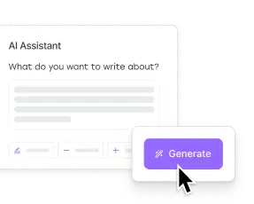 AI Assistant de Postlane con opciones para generar publicaciones a partir de prompts y pulir el contenido.